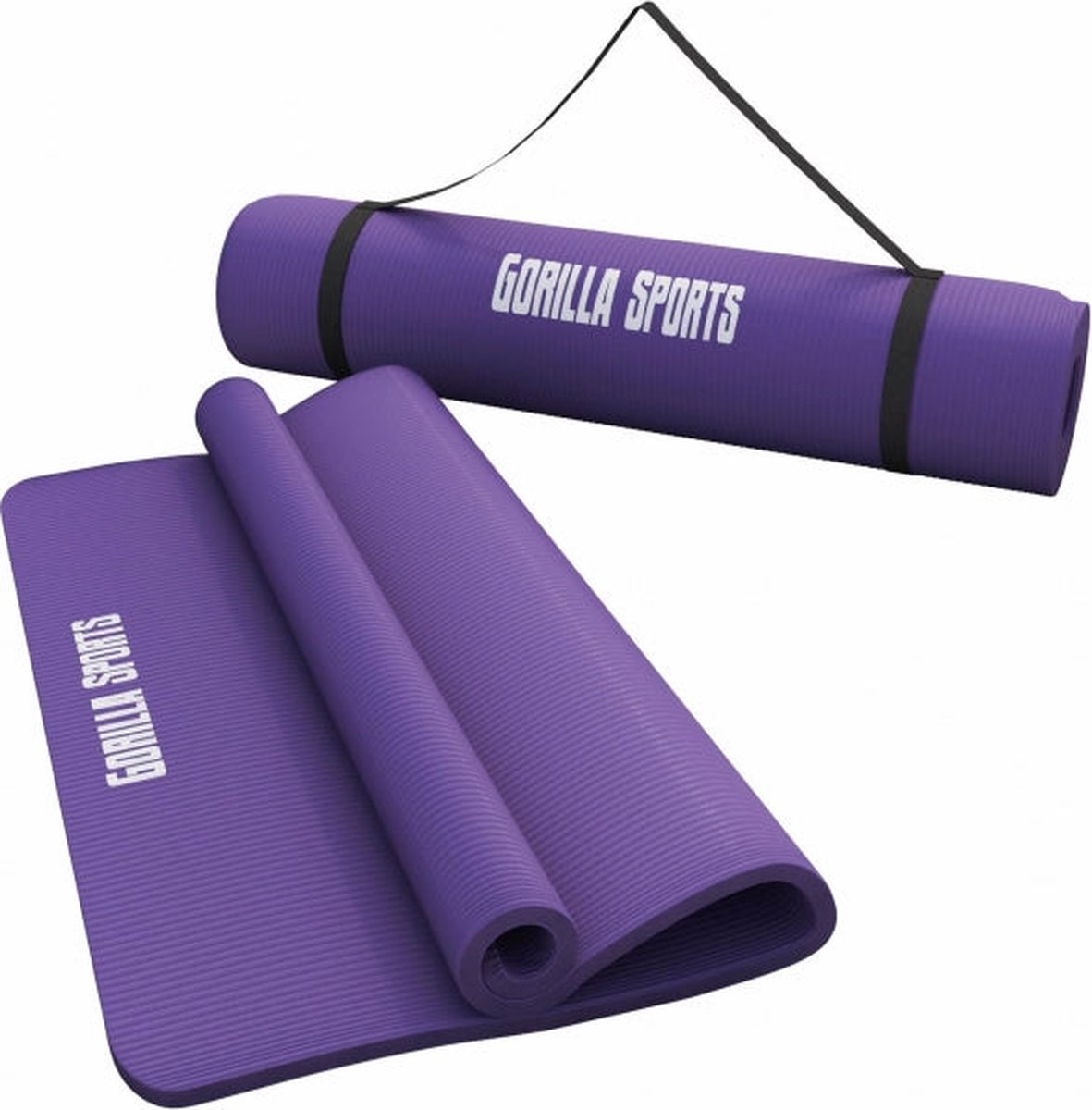 Gorilla Sports Fitnessmat Deluxe(190 x 100 x 15 cm)paars