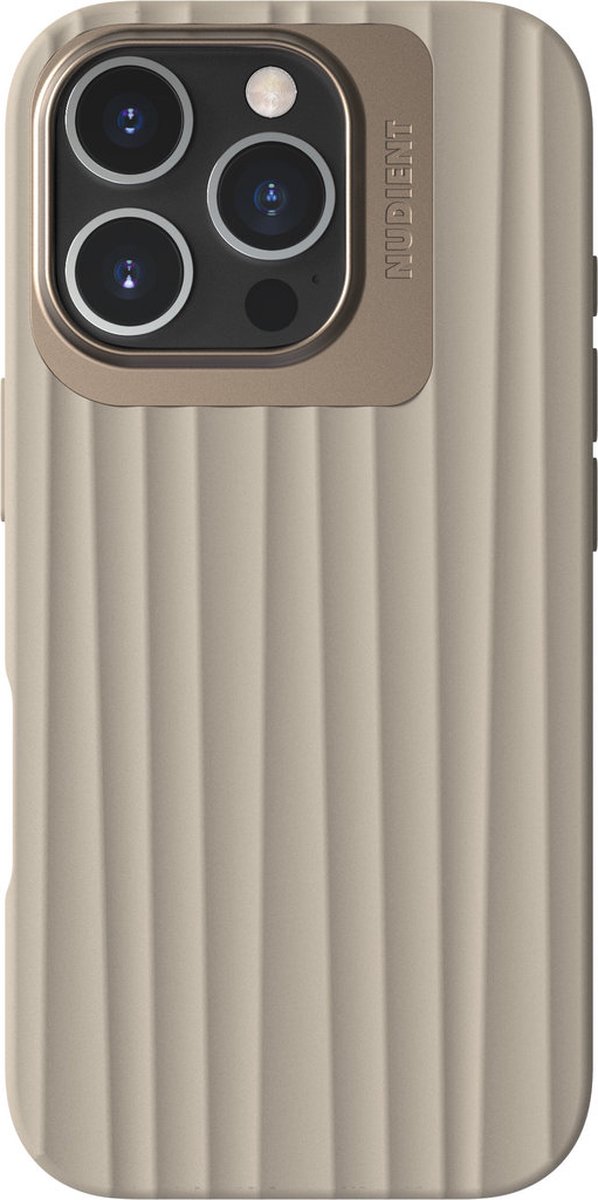 Nudient Bold MagSafe Case geschikt voor Apple iPhone 16 Pro Linen - Beige