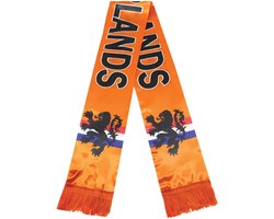 Koningsdag Sjaal -128,5 x 12,5 - Oranje - Nederlands elftal - Koningsdag accessoires - Sjaals - Holland - Oranje feest artikelen