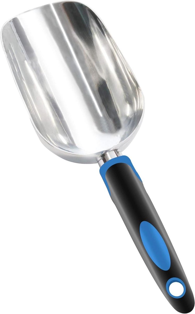 Tuinschep Bodem Spaan Troffel Scoop - Extra Grote Aluminium Tuinschep voor Aarde Meststof Voederschep - Dubbele Grootte Verplaatst 2x Volume - Buigvast - Comfort Grip Handvat