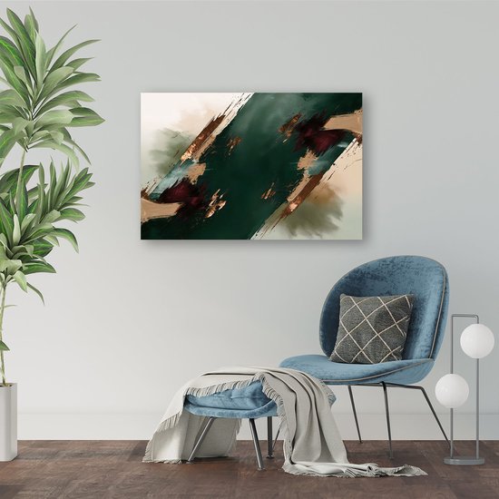 Design abstrait dynamique avec des couleurs - Décoration murale abstraite - Affiche couleur - Expressionnisme abstrait - Décoration murale industrielle - Affiches d'art - affiche 120x80 cm