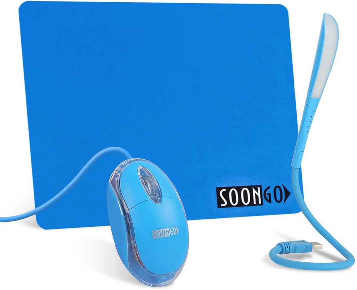 3-in-1 Mini Muismat voor Kinderen met LED Licht - Antislip Rubber Basis en Dimbare Touch Schakelaar