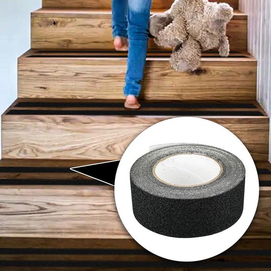 Zelfklevende antislip plakband 5 cm x 10 m voor trappen - Hoge tractie