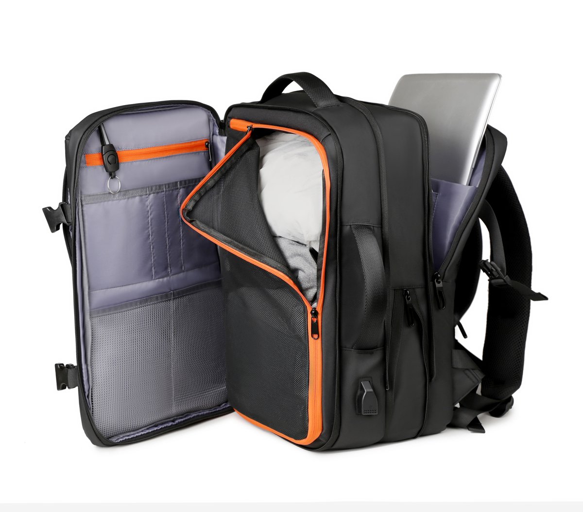 Waterdichte Handbagage Rugzak Compress-It – Reismonkey – Heren & Dames – Reisrugzak Met Compressierits – Met kledingvak