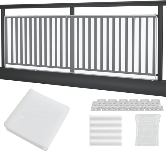 Trappenbeschermingsnet voor kinderen, 80 cm x 3 m, kinderveiligheidsnet, trap voor baby's en huisdieren, balkon, kattennet, reling, hek, mesh