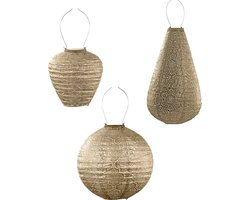 Lumiz Solar Tuinverlichting - Zonne energie - Buitenlampjes - Zonneenergie - Buitenverlichting - Buitenlamp - Decoratie - Golden Set - 3 stuks