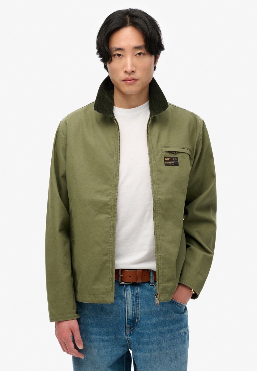 Superdry Ranch jack met corduroy kraag Heren Buitenjassen Groen