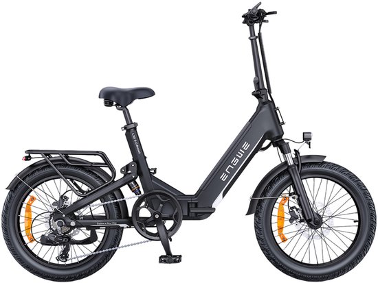 Elektrische fiets ENGWE L20 3.0 Boost, 250W naafmotor, 48V 13,5Ah accu, 135 km bereik, 20″ lekvrije banden, hydraulische remmen, volledig geveerd, Shimano 7-speed