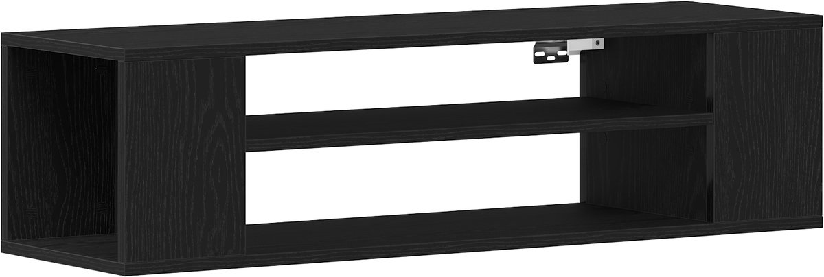 vidaXL - TV - Kast - Zwart - Eiken - 100 - x - 30 - x - 26,5 - cm - Bewerkt - hout