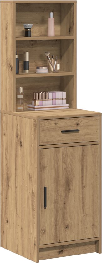 vidaXL - Buffet haut - avec - tiroir - artisanal - chêne - 40 - x - 40,5 - x - 135 - cm