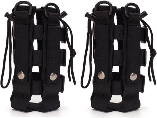 Multi Pocket Water Bottle Pouch, Verstelbare Wandelen Schoudertas, Fles Carrier Tas Met Karabijnhaken, Gym Tas Met Water Flessenhouder, Sport Workout Schoudertas Ontworpen voor Gemak en Nuttig, Kaki