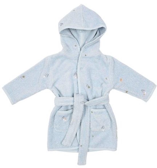 Little Dutch Forest Friends Blue - Badjas brodé - Blauw - Taille 74/80