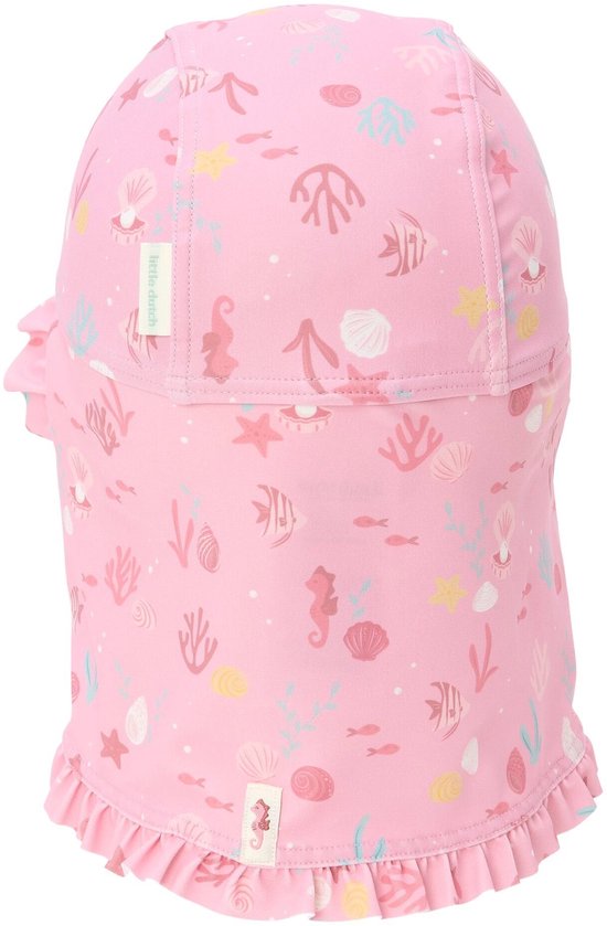 Bonnet de bain Little Dutch - Taille 1 - Casquette de soleil Filles - Multicolore - Ocean Treasures