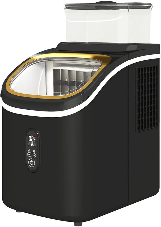 Kleine Ijsblokjesmachine, Compacte Ijsblokjesmachine, Zelfreinigend, 9 Ijsblokjes Klaar in 8 Minuten, 15 Kg Per Dag, Ijsblokjesmachine, 2 L Met Ijsschep Voor Thuis/kantoor/keuken