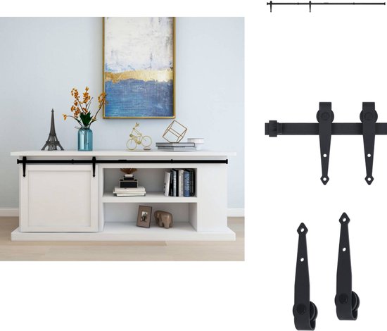 ROB Totaalset Cube 80 kg met softclose en rail 2,0 m - Zwart ROB Totaalset Cube 80 kg met softclose en rail 2,0 m - Zwart