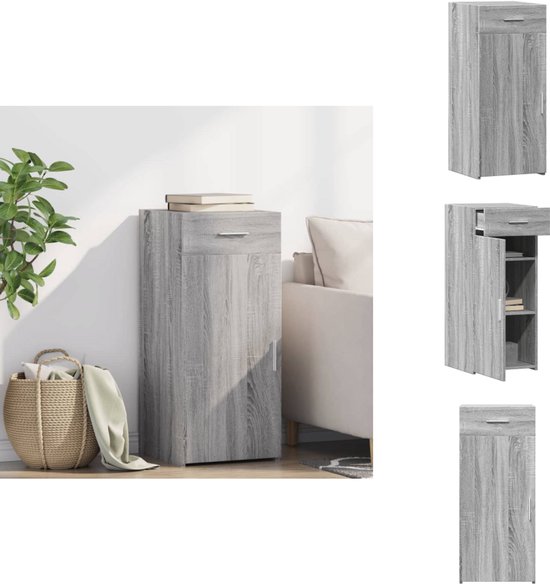 vidaXL Dressoir 90,5x30x70 cm bewerkt hout sonoma eikenkleurig, kast, opbergkast, bijzetkast, wandkast, houten kast, opslagkast, kasten, wandkasten