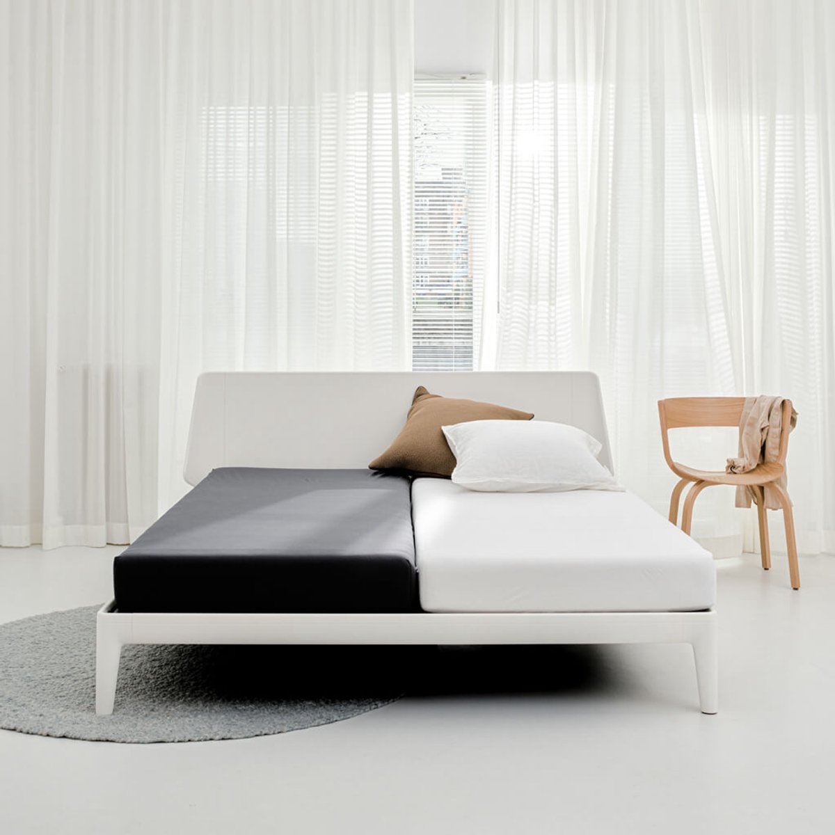 Auping Jersey 235 hoeslaken voor matras - 180/200 x 200/210/220 cm - Antraciet - Biologisch katoen thumbnail 3