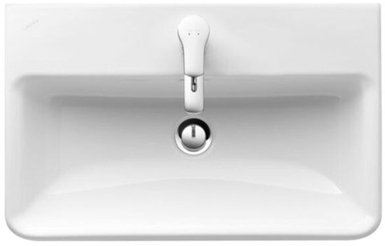 Lavabo Compact, 600x380 mm, 1 trou pour robinetterie, blanc