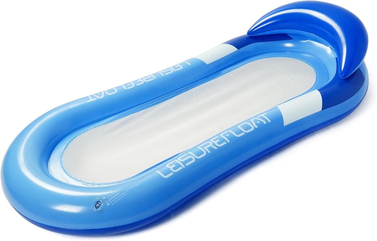 Opblaasbare Zwembad Drijfband met Hoofdsteun - Luxe Water Hangmat voor Volwassenen - Ideaal voor Zomerfun