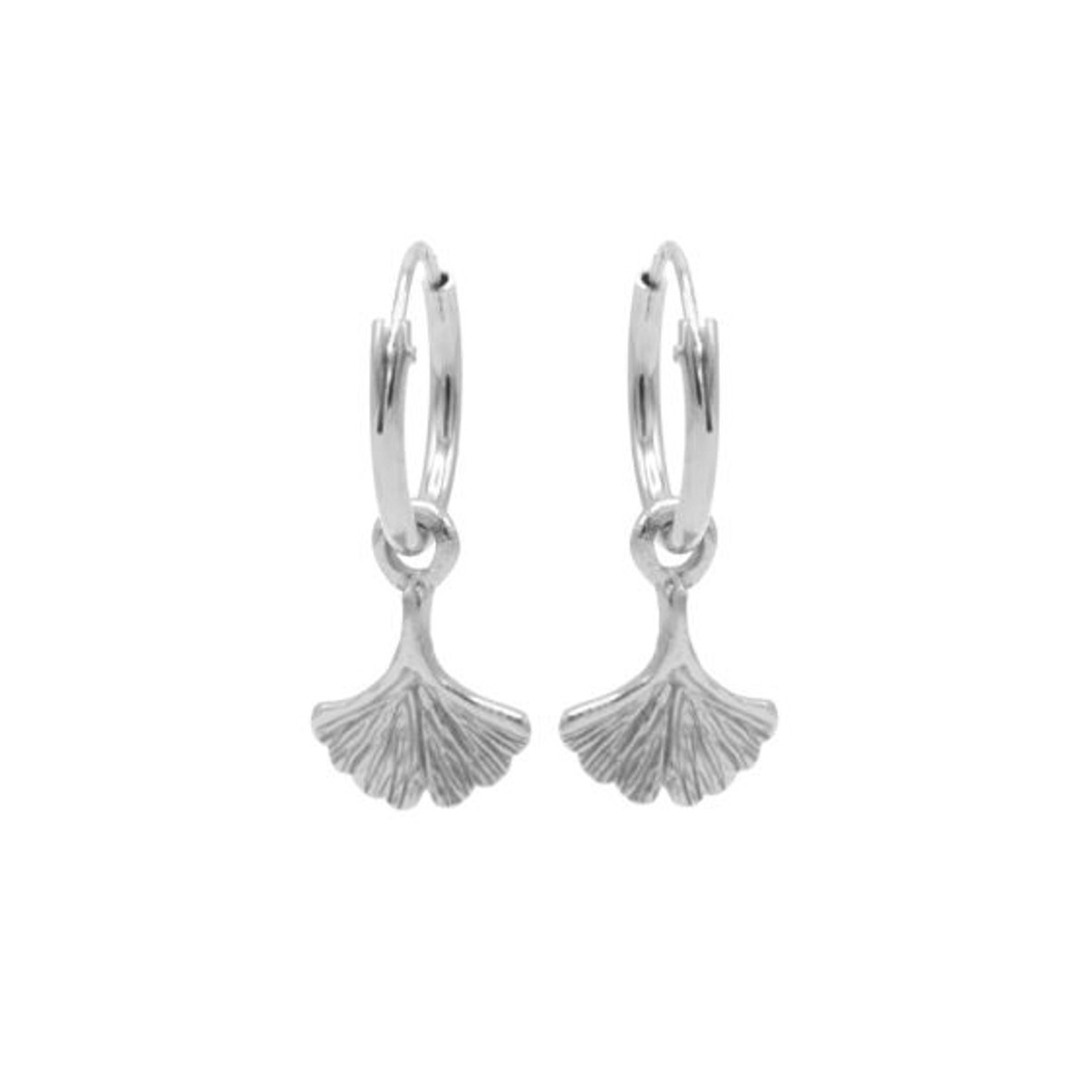 Karma Oorhangers Ginko Leaf Zilver