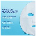 Een Garnier SkinActive Hydra Bomb masker met de tekst "Après un Masque" en "15 minuten".