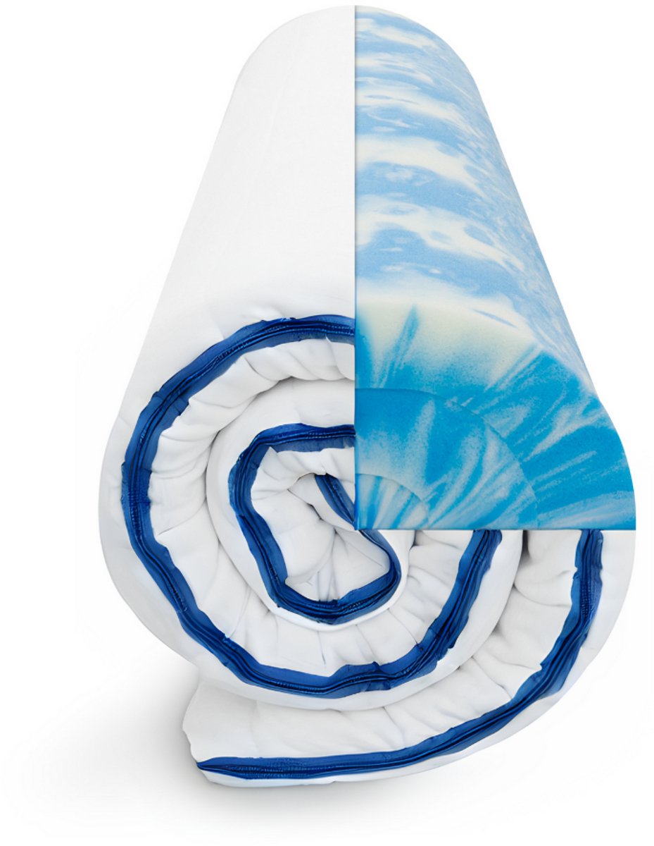 SLEEPNEO - Topper 200x200 - CoolRelax gelschuim - 8cm dik - matrasbeschermer - gemiddeld