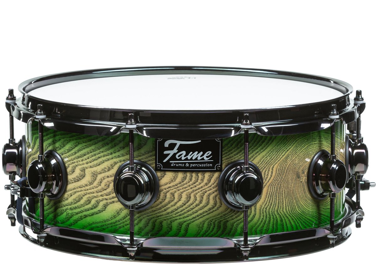 Fame Fortress Snare 14"x5,5" Green Burst - Snare drum
