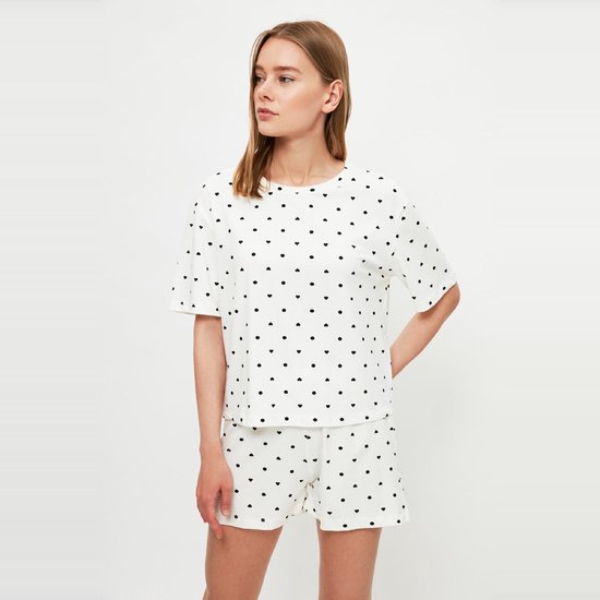 Trendyol Ensemble de pyjama à manches standard et col rond pour femme