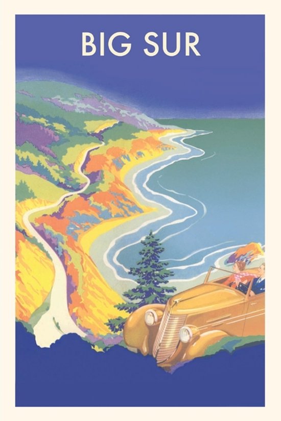 Pocket Sized - Found Image Press Journals- Vintage Journal Big Sur Travel Poster
