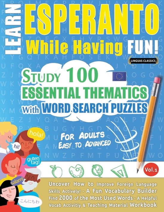 Learn Esperanto While Having Fun! - For Adults - cover