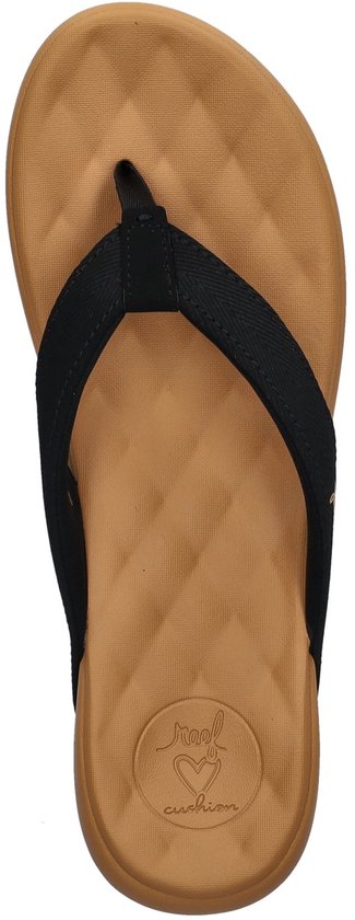Slippers Reef CUSHION HARMONY BLACK /TAN pour femme - noir/tan