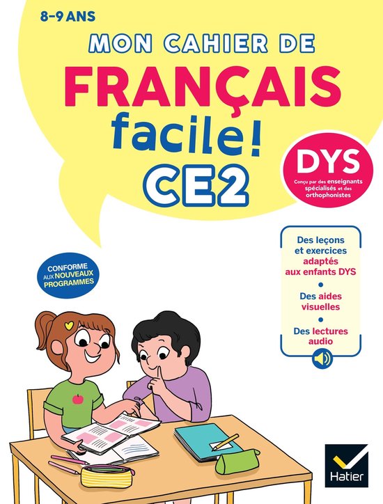 Mon cahier de Français facile DYS CE2 - 8/9 ans - Nouveau p ... - cover