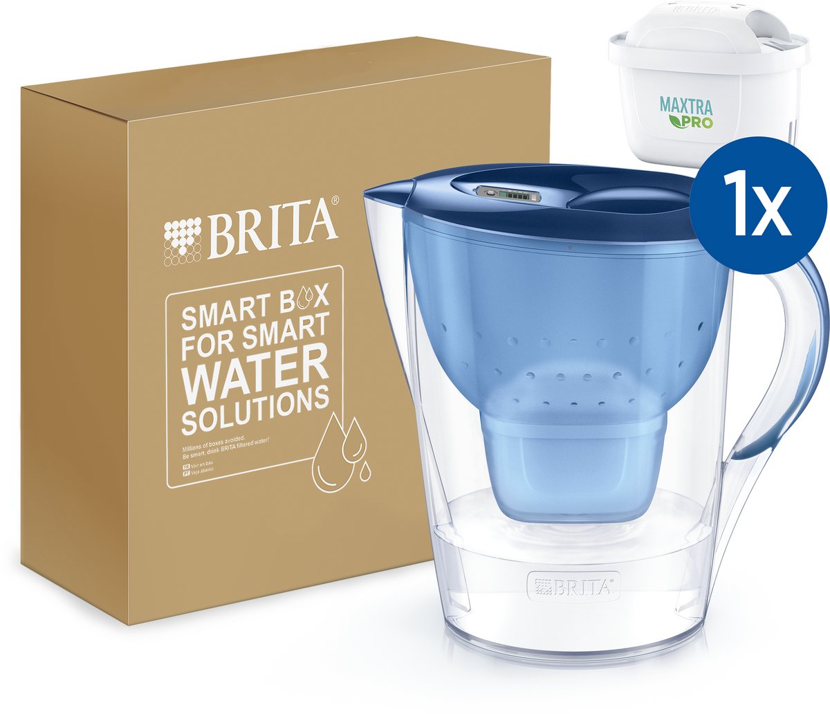 Bol.com BRITA Marella XL Waterfilterkan Blauw 3.5L – met 1 MAXTRA PRO AIO Filter - Duurzaam verpakt aanbieding