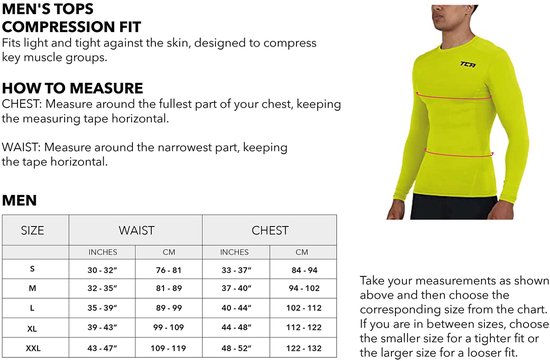 TCA Pro Performance Compression Base Layer Haut thermique à manches longues pour hommes - Col montant - Grijs, XL