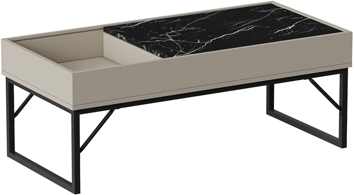Vicco Lunero Salontafel – 105 x 50 cm Crème