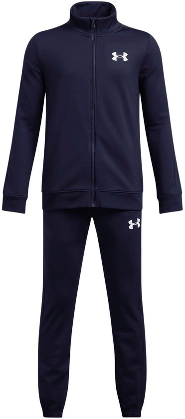 Under Armour UA Rival Knit Track Suit Unisex Trainingspak - Navy - Wit