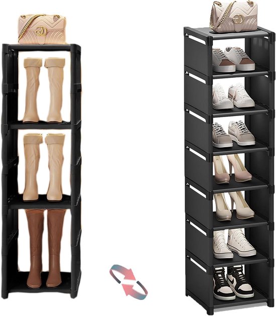 Schoenenrek, 4 lagen IJzeren schoenenrek Staande schoenenrek Schoenenrek Plank voor thuis Organizer Accessoires schoenenopslag Duurzame en stabiele