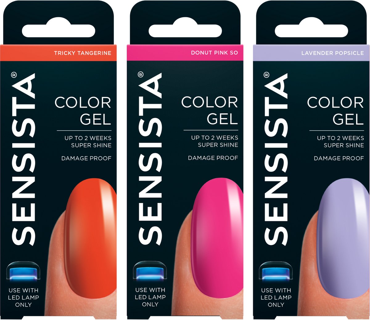 Sensista Floral Fiesta Set - Color Gel - Gellak Voordeelset - Oranje Rood - Roze - Lila - Gel nagellak voor LED lamp - 3 stuks