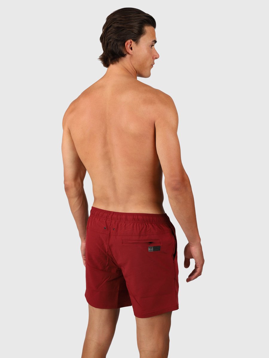 Brunotti Bru - conic Zwembroek Heren - Zwemshort met 4 - Way Stretch - Rust Red — afbeelding 18