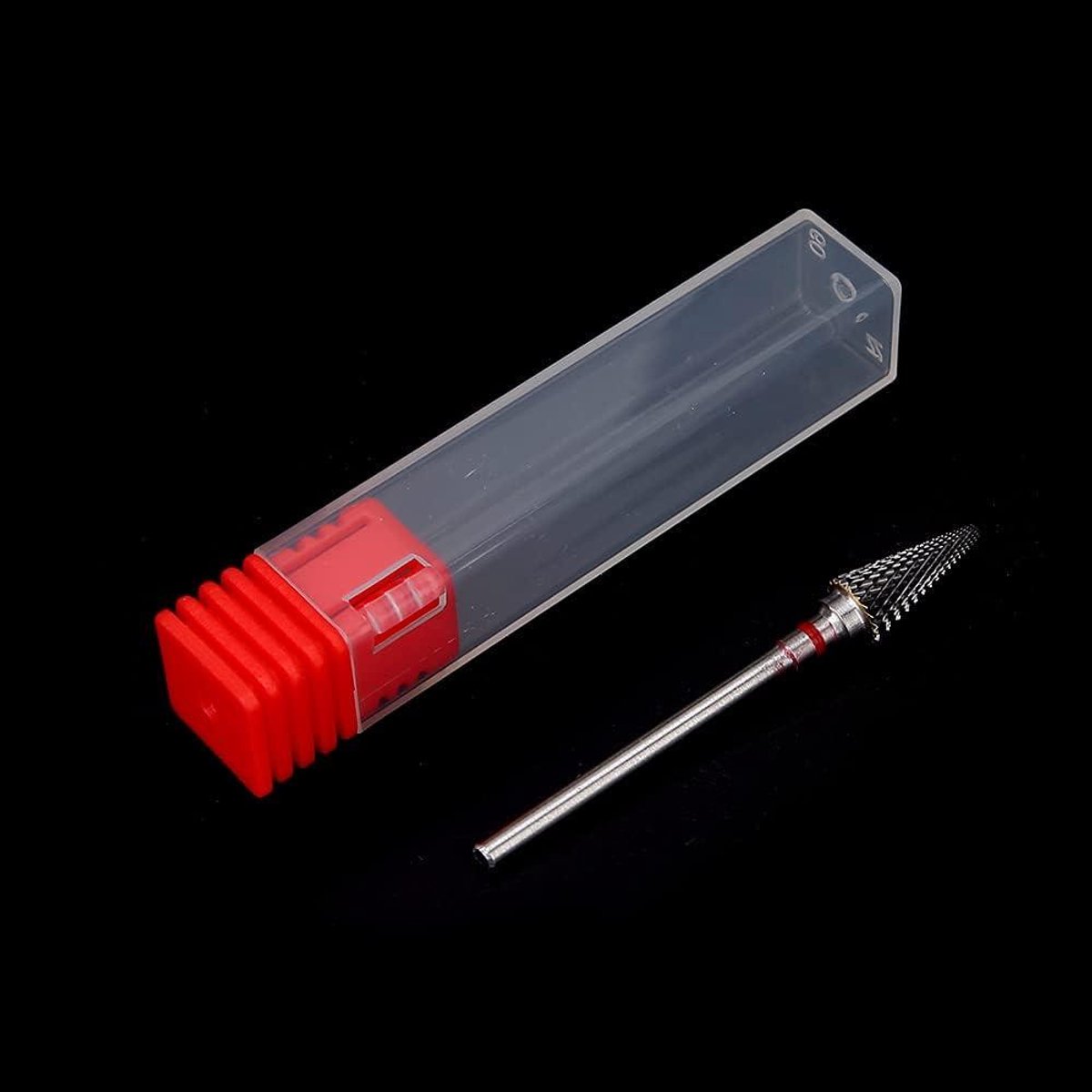 - Wolfraamstaalboren voor Nagels Nail Art- Elektrische Pedicure Manicure Nagelboor- Slijpkop Nagelpolijstaccessoire- Manicureboor voor Nagels (Rood label)