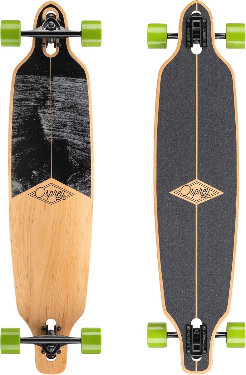 Twin Tip Longboard 39" - Compleet Skateboard voor Kinderen en Volwassenen - Duurzaam 7-PLY Canadees Esdoorn