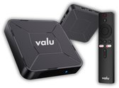 Valu Android TV Box 4K Ultra HD – Mediaplayer - WiFi, Bluetooth, Chromecast, Google Assistant – Netflix, YouTube – Smart TV Mediabox