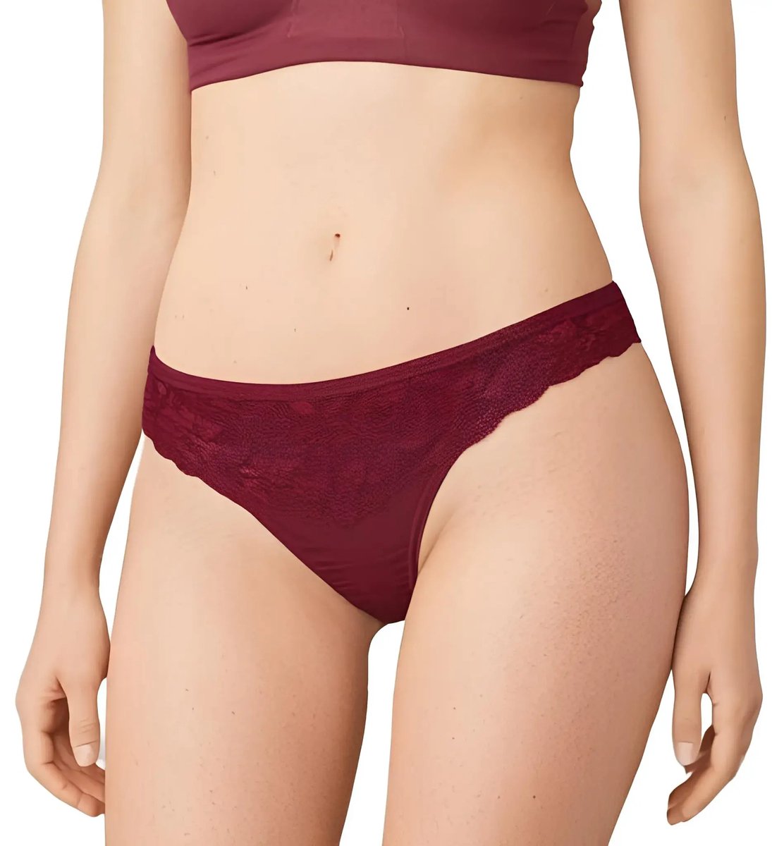 mimosso Dames Braziliaans met kant van biologisch katoen Ademend 5-pack - Sexy, Comfortabel & Onzichtbaar - Ondergoed voor dagelijks gebruik (Gr. S- 2XL), wit, L