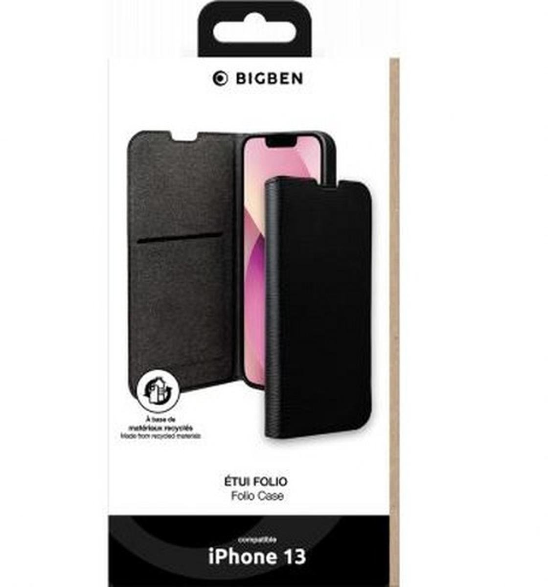 Bigben Connected - Telefoonhoesje - Kaarthouder - iPhone 13 - Zwart