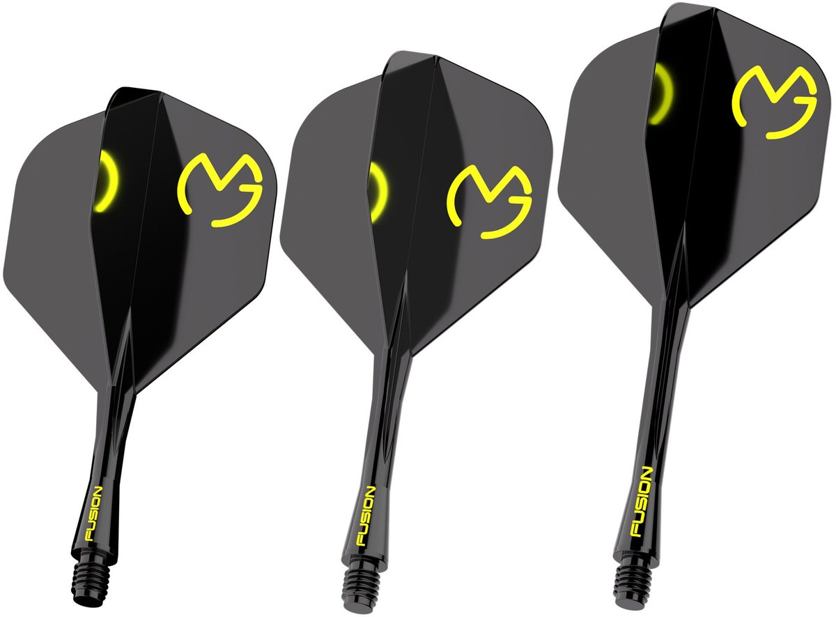 Winmau Fusion Michael van Gerwen Green Black NO2 - Dart Flights Medium