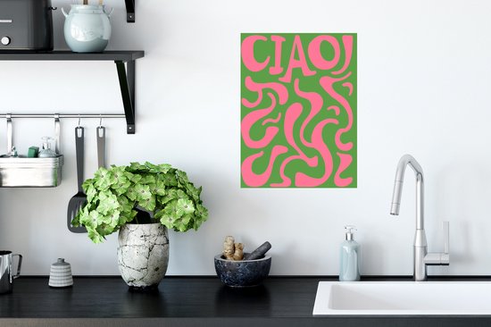 Stickers muraux - Film autocollant - Abstrait - Rose - Ciao - Formes - 30x40 cm - Film adhésif - Stickers muraux chambre enfant - Papier peint autocollant - Papier peint autocollant - Film autocollant