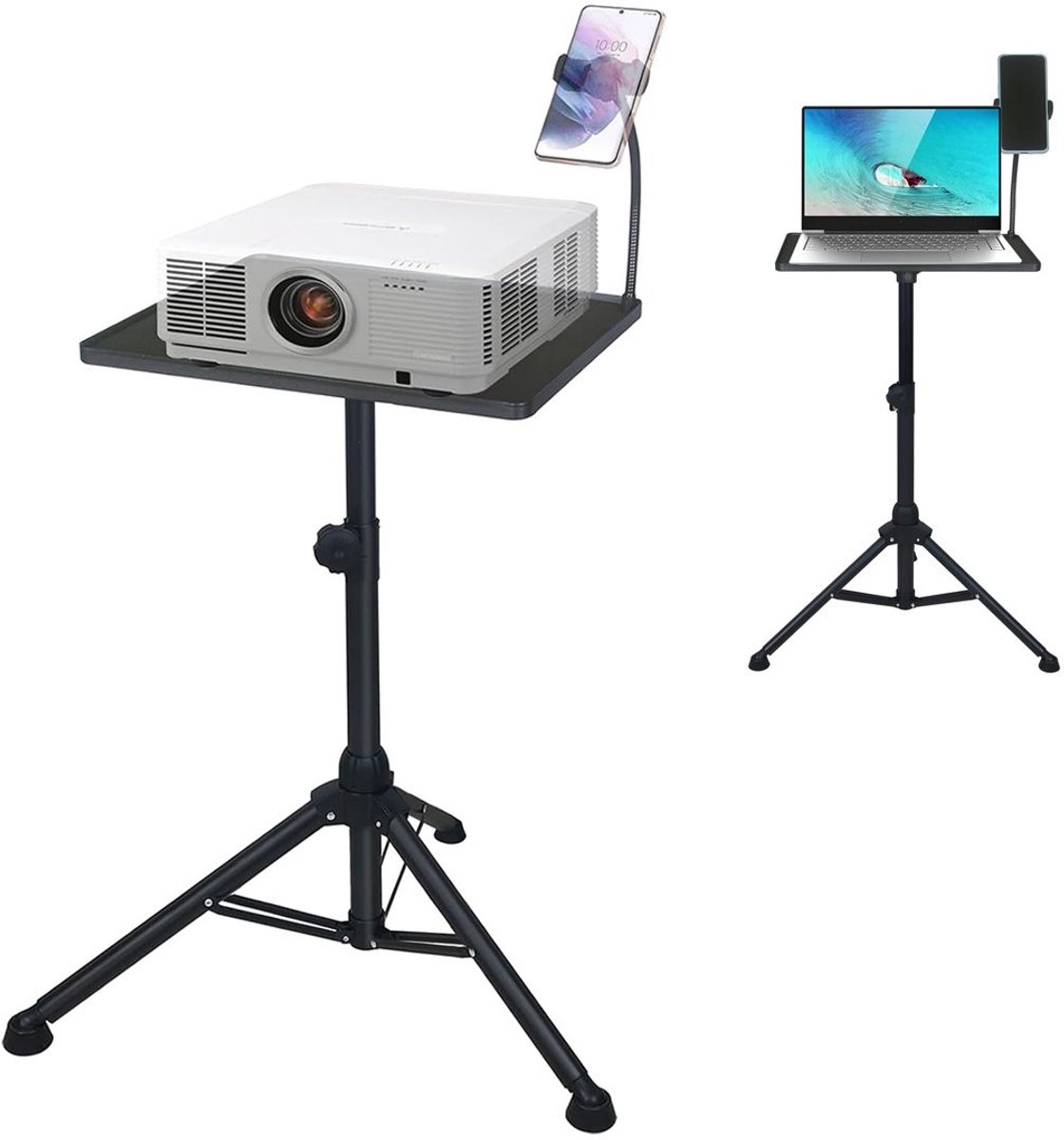 Projector Statief - Beamer Standaard - Tripod Verstelbaar - Zwart