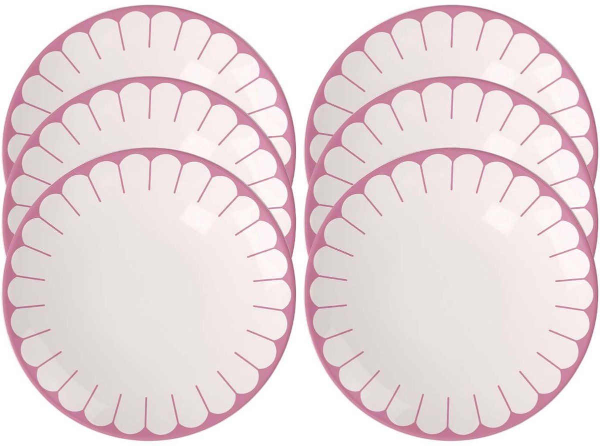 Frühstücksteller Fleur Couleur ø 21,2 cm Set van 6