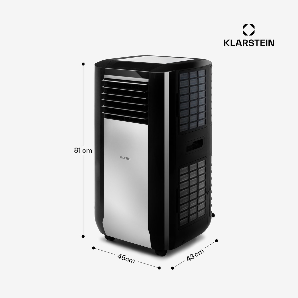 Mobiele airco Klarstein 15000 BTU 4,4 kW koeler met ontvochtiger, ventilator, antibacterieel filter, stil, zwart - Afbeelding 4