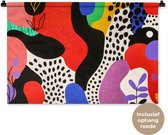 Tapisserie murale 90x60 cm - Motif abstrait - Formes - Couleurs - Pois - Tapisserie - Tapisseries